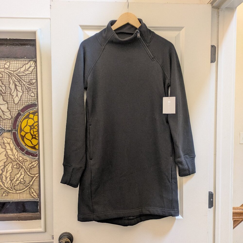 NWT Athleta Cozy Karma Dress Black XS